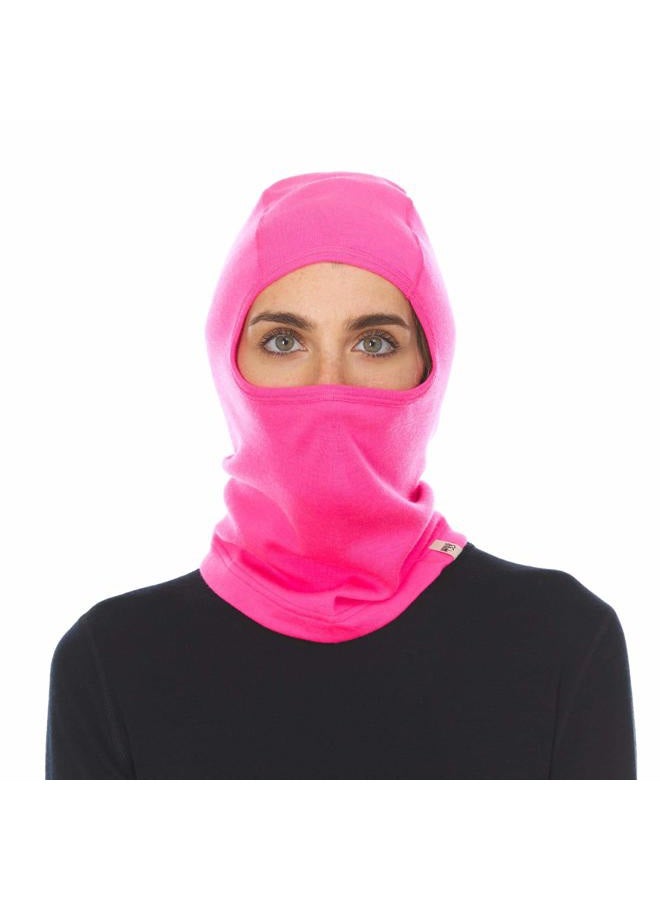 Minus33 Merino Wool 100% Balaclava Blaze Pink One Size - Image 1