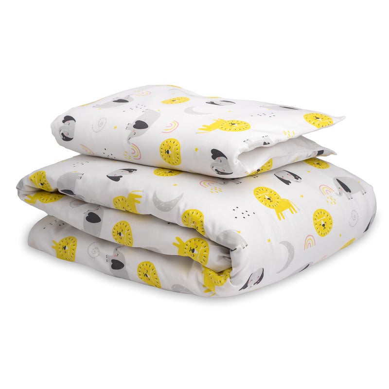 FlyIdeas Baby Bed Linen Complete Set 180 x 120 cm - Perfect for 160 x 80 cm Cots 100% Pure Cotton Baby Blanket Set with Pillowcase for Newborns Cot Bassinets & Cots - Image 2