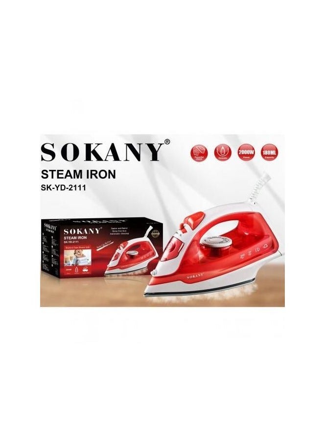 Sokany Steam Clothes Ironing Machine 2000 Watt SK-2111 - Image 2