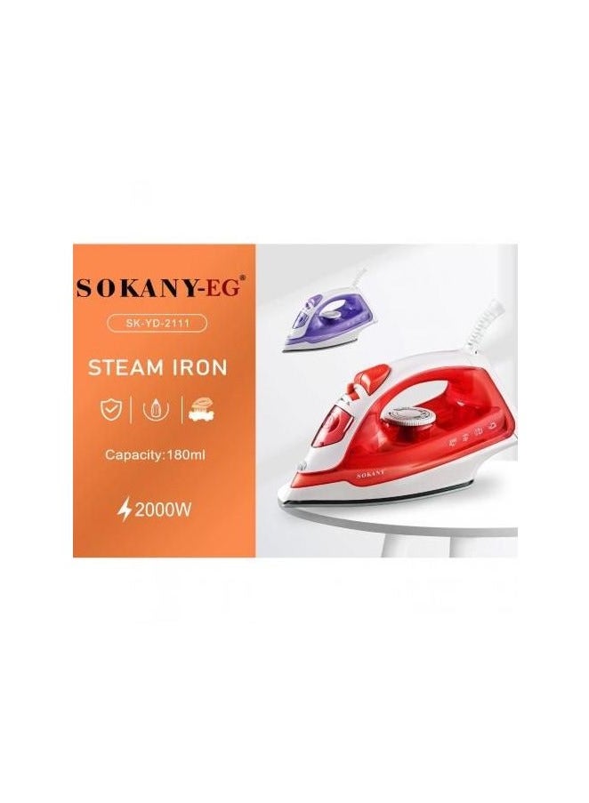 Sokany Steam Clothes Ironing Machine 2000 Watt SK-2111 - Image 1