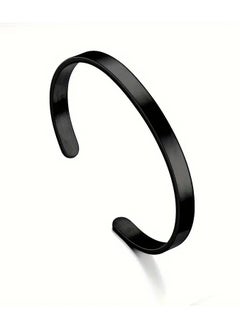 Goolsky European And American Style Hot Sale Titanium Steel Bracelet With Smooth Surface, C-shaped Design, Can Be Engraved, Stainless Steel, Does Not Fade, A Stylish Accessory.  - Image 1