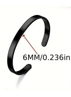 Goolsky European And American Style Hot Sale Titanium Steel Bracelet With Smooth Surface, C-shaped Design, Can Be Engraved, Stainless Steel, Does Not Fade, A Stylish Accessory.  - Image 2