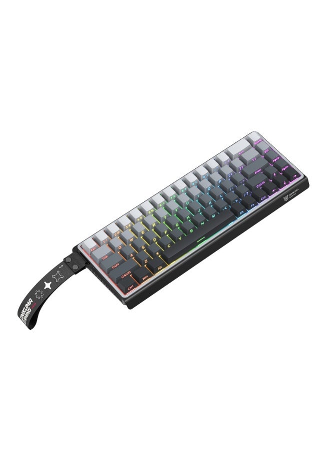 onikuma لوحة مفاتيح ONIKUMA G69 68 مفتاح إضاءة RGB سلكية بمحور مغناطيسي أسود - Image 4