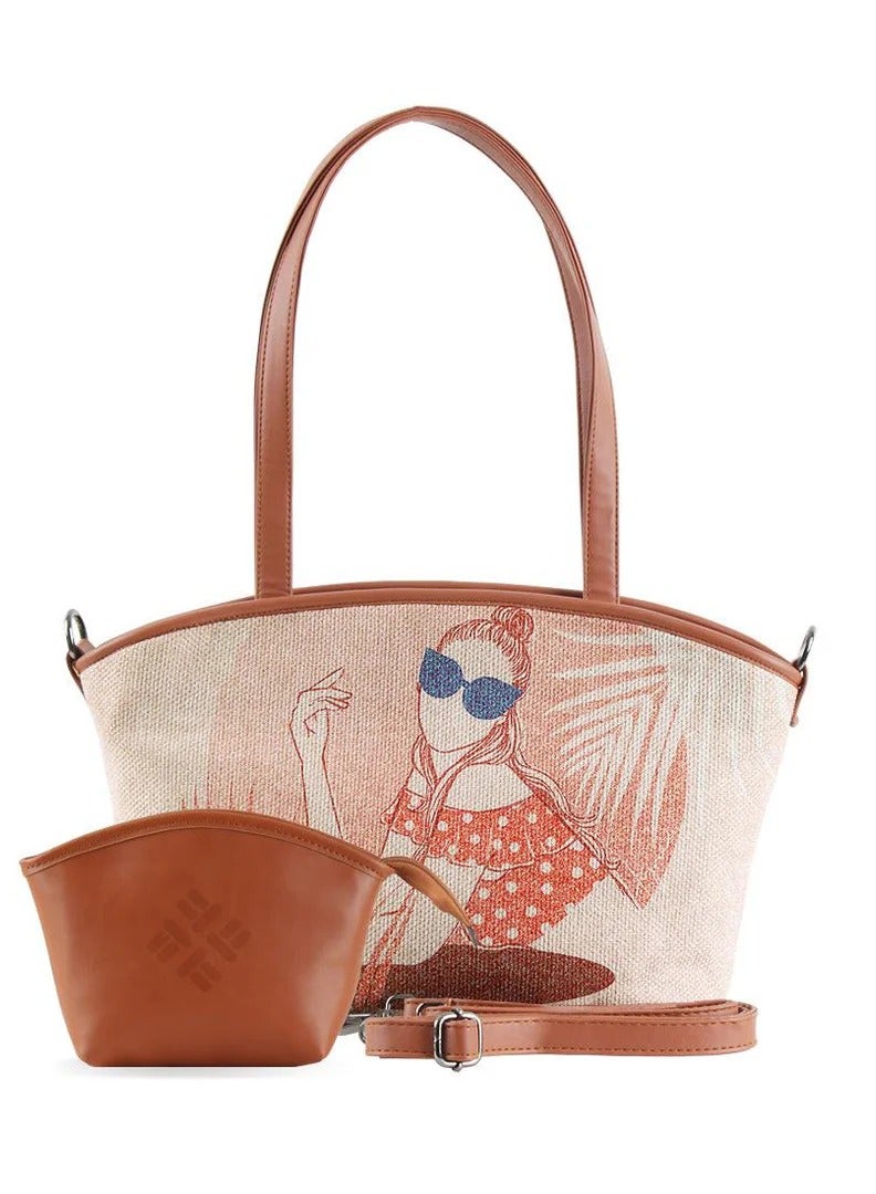 Wide Tote Bag Polka - Image 1