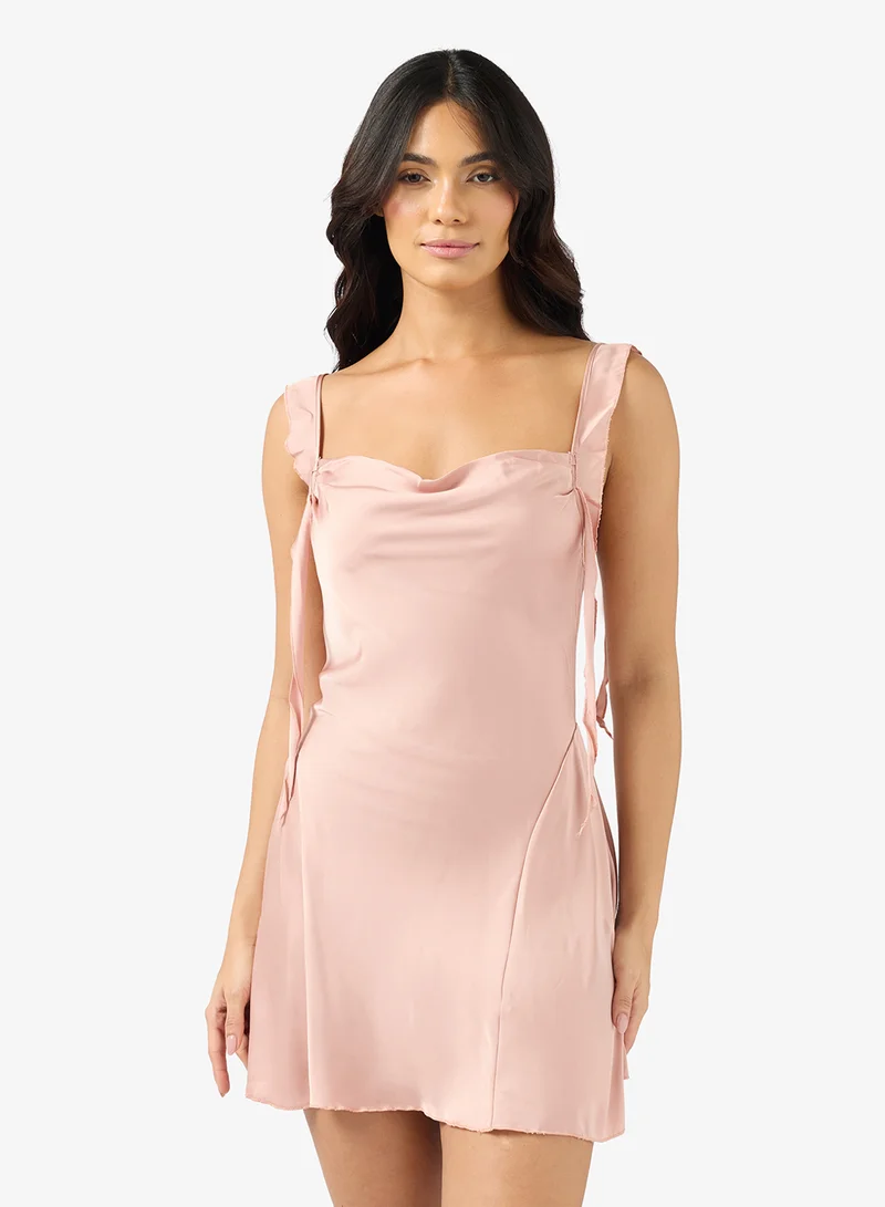 ELLA Night Dress With Cowl Neck