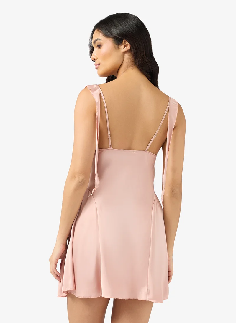 ELLA Night Dress With Cowl Neck