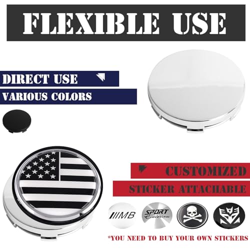 KitsPro 2.6Inch 65MM Wheel Center Caps for Ford Expedition Explorer Ranger F150 Rim Hub Caps FL34 1A096, Pack of 4 (Chrome, Outer 65MM, Inner 61MM) - Image 5
