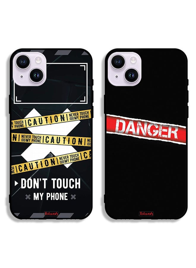 Tolwak Two Cases For Apple iPhone 14 Plus Protective Covers Dont Touch Danger - Image 1