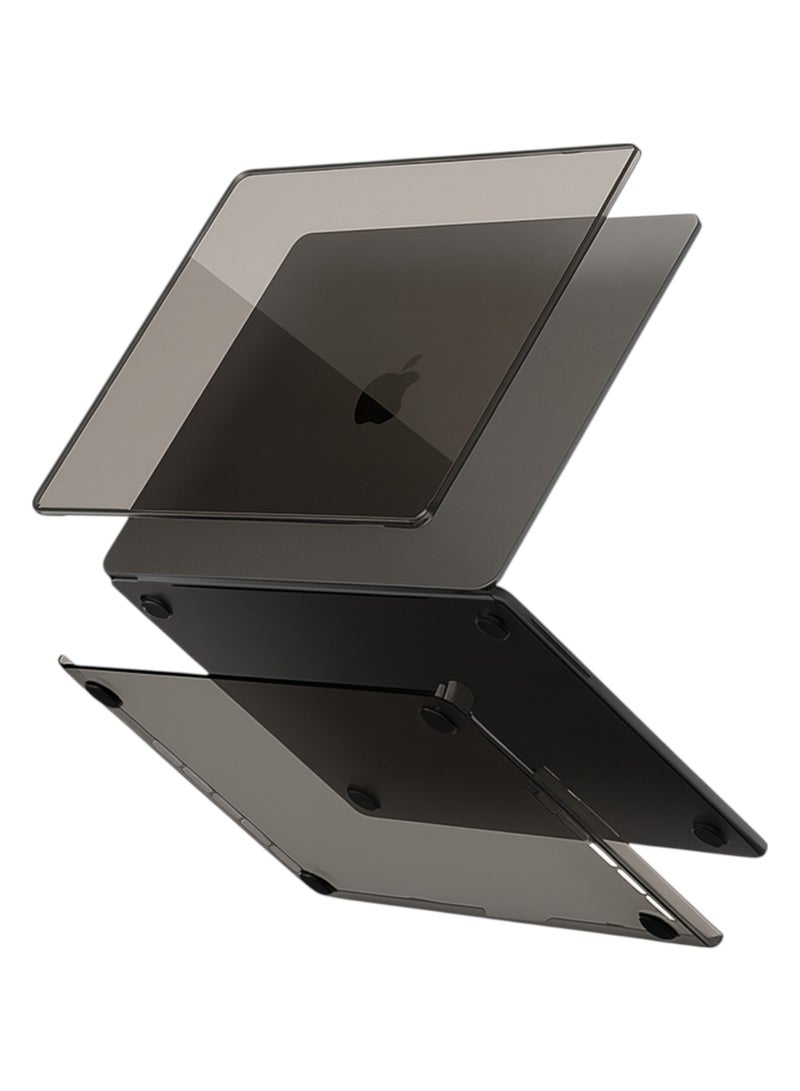 أركس غطاء ماك بوك Pro 16 إنش (2021–2025) – متوافق مع M1/M2/M3/M4 Pro و Max – A2485، A2780، A2991، A3186، A3403 – غطاء حماية صلب من البلاستيك، لامع وناعم، بلون أسود دخاني - Image 1