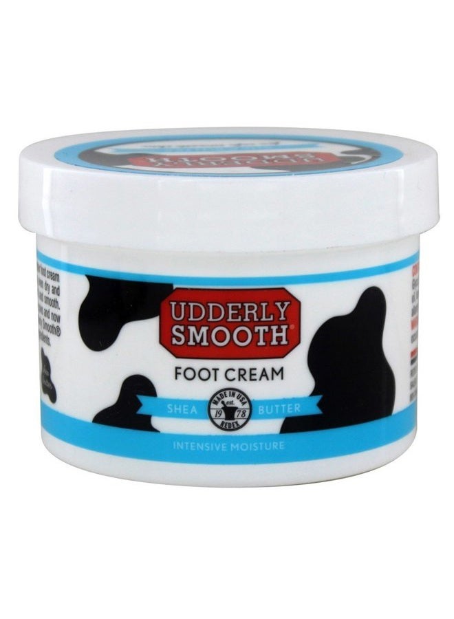 Udderly Smooth Foot Cream with Shea Butter, Lightly Scented, 8 Ounce Jar - Image 1