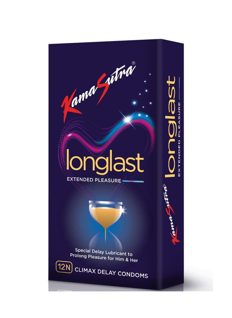 Kamasutra Pack Of 3 Long Last Extended Pleasure Climax Delay Condoms 3 X 12N  - Image 2