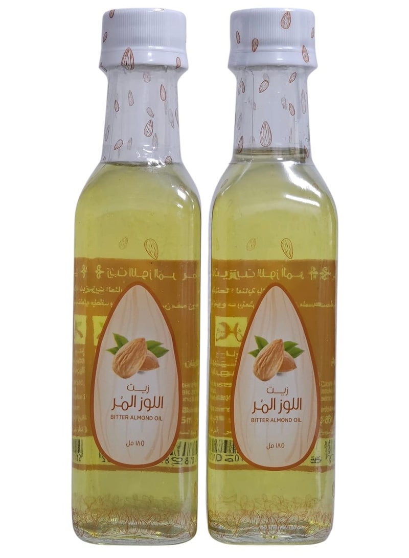 Alkreaishan Bitter almond oil 185ml from two bottles