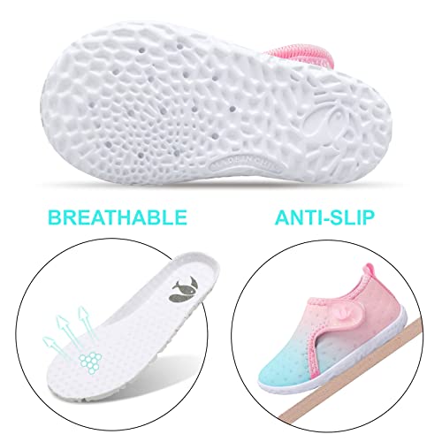 FEETCITY Baby Water Shoes Breathable Mesh Running Sneakers Beach Aqua Socks for Kids Boys Girls 12-18 Months Infant - Image 3