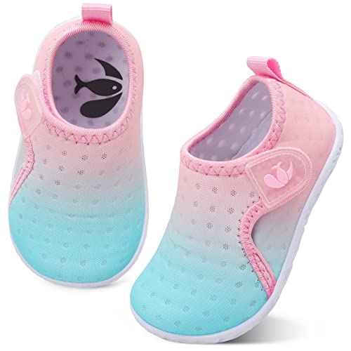 FEETCITY Baby Water Shoes Breathable Mesh Running Sneakers Beach Aqua Socks for Kids Boys Girls 12-18 Months Infant - Image 1