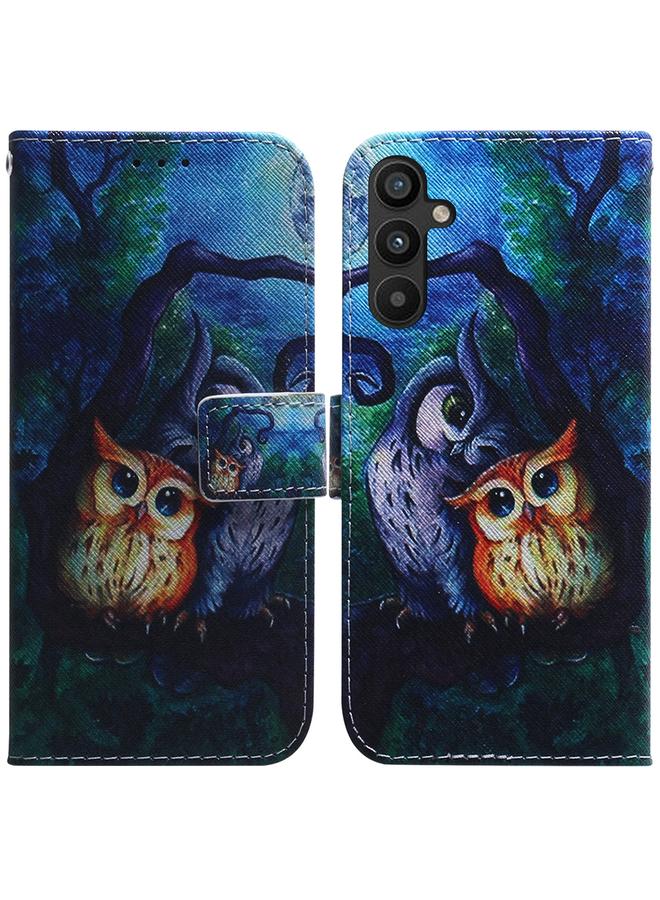 S-TOP Case For Samsung Galaxy A34 5G Coloured Drawing Flip Leather Phone Case - Image 1