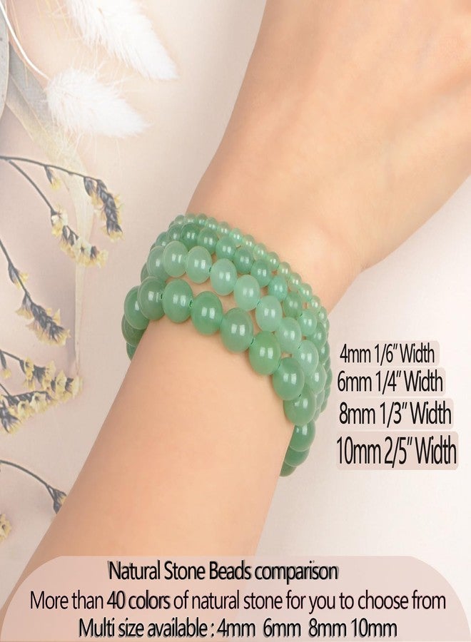LPBeads Handmade Natural Gemstone Stretch Elastic 4mm Green Aventurine Bracelet Healing Crystal Round Stone Beads Jewelry Gifts for Women Men - Image 5