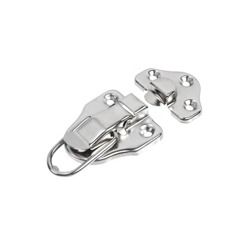 Geesatis 8 Pcs Metal Box Hasp Lock Toggle Latch Catch Decorative Hasp BoxLatch Hasps for Jewelry Wooden Case Boxes, with Mounting Screws, Silver - Image 3