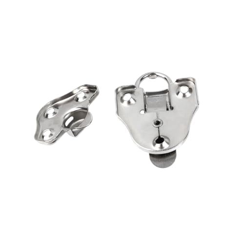 Geesatis 8 Pcs Metal Box Hasp Lock Toggle Latch Catch Decorative Hasp BoxLatch Hasps for Jewelry Wooden Case Boxes, with Mounting Screws, Silver - Image 4