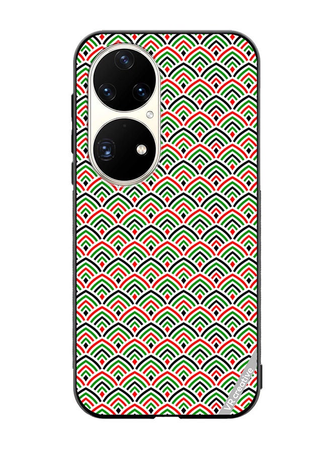 VR CREATIVE Protective Case Cover For Huawei P50 Pro United Arab Emirates Flag Colors Design Multicolour - Image 1