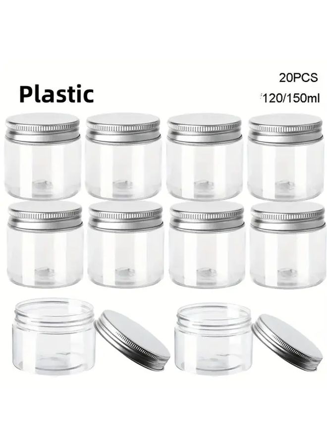 20PCS 5 07oz Plastic Storage Jars With Golden Lids Empty Cosmetic Food Containers - Image 1