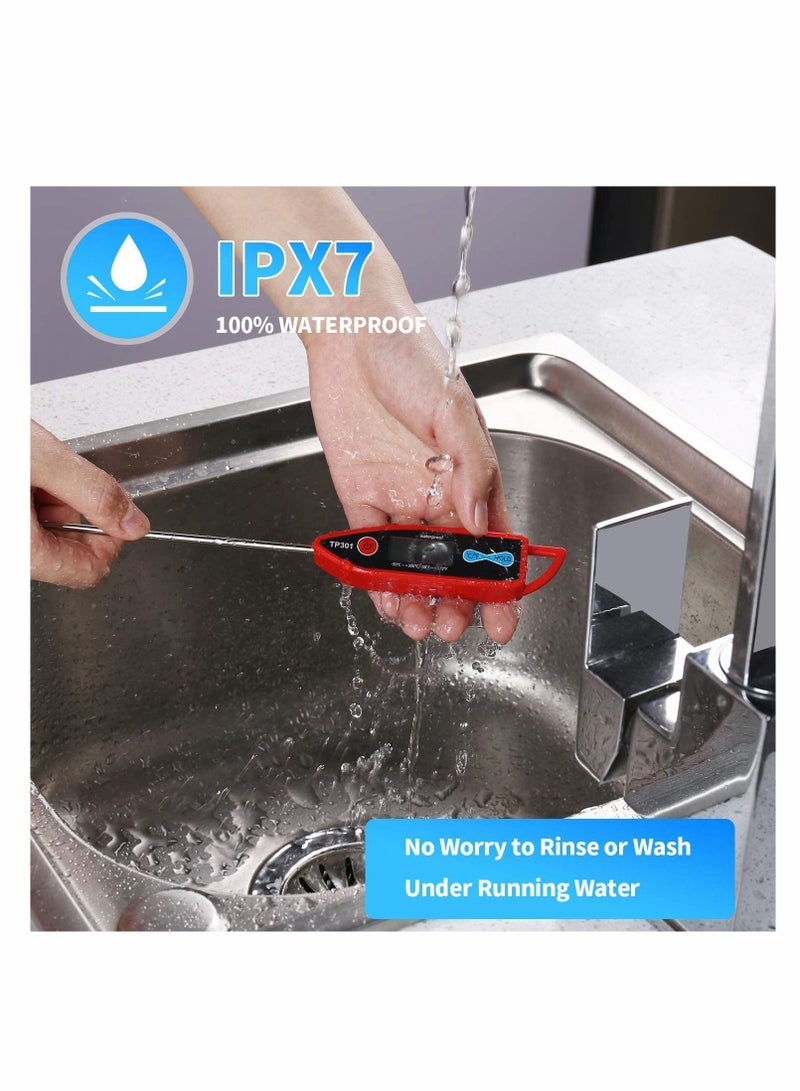 KASTWAVE ترمومتر رقمي للقراءة الفورية للحوم في المطبخ للطهي والطعام والحلويات للسوائل، الشموع، مع خاصية مقاومة الماء - Image 2