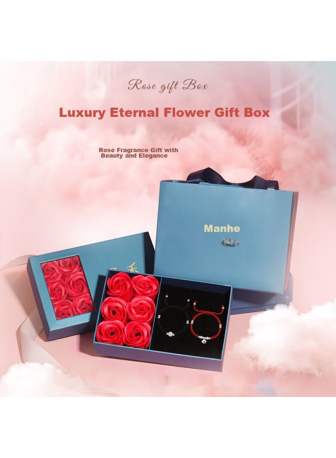 Manhe S990 Silver Couple Bracelets, One Pair For Men And Women, New Style Red String Bracelet, Birthday Gift For Wife Or Girlfriend - Image 5