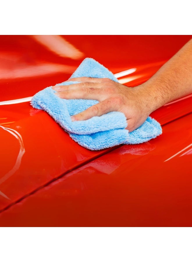 Agc Microfiber Auto Drying Towel Thick Absorbent Cleaning Cloth for Car Bike Home Office Kitchen Bathroom Glass Paint Interior Exterior Scratch Free Lint Free Quick Dry Reusable Machine Washable Multi Surface Detailing Polishing Wiping Towel Pack - Image 2