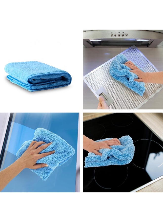 Agc Microfiber Auto Drying Towel Thick Absorbent Cleaning Cloth for Car Bike Home Office Kitchen Bathroom Glass Paint Interior Exterior Scratch Free Lint Free Quick Dry Reusable Machine Washable Multi Surface Detailing Polishing Wiping Towel Pack - Image 3