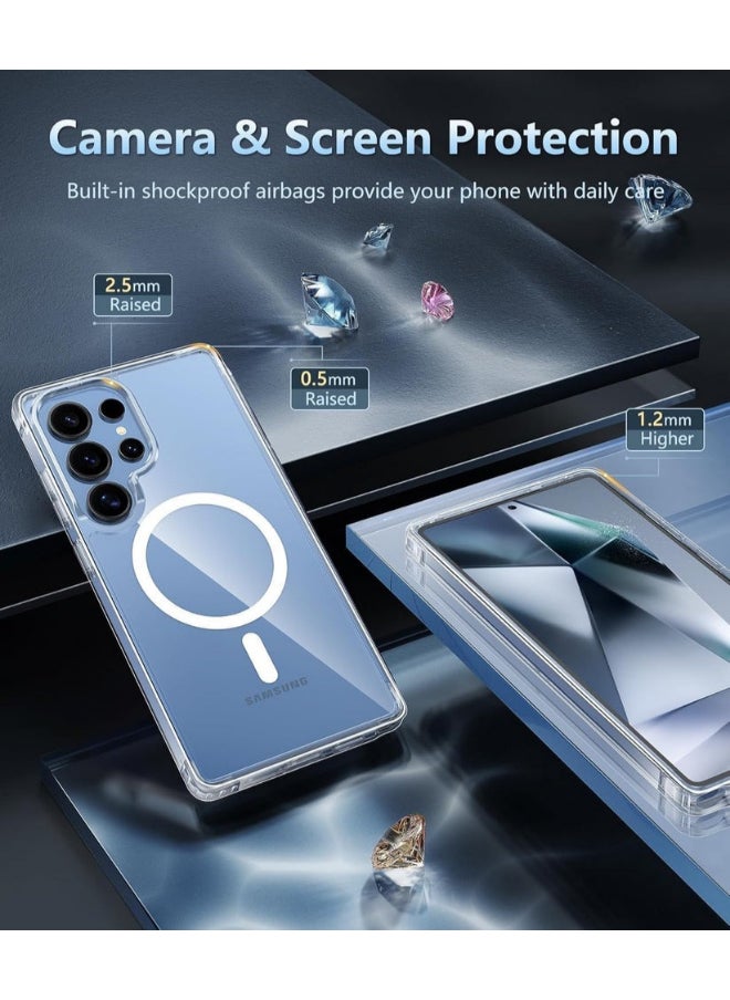 Protect PROTECT Premium Magnetic Phone Case for Samsung S25 Ultra | Clear, Anti-Scratch, Full Protection, Wireless Charging Compatible, High Quality – Model: MSAMS25U  - Image 3