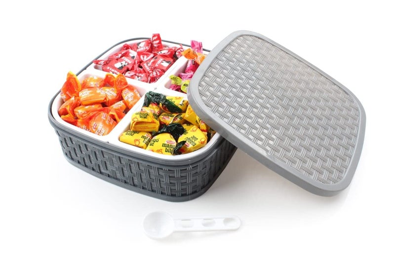 PK shopper Plastic Dry Fruit Box Dry Fruits Container With Lid Serving Box Multipurpose Storage Container For Dessert Candy Mouthwash Pickle Storage Box For Kitchen - Image 3