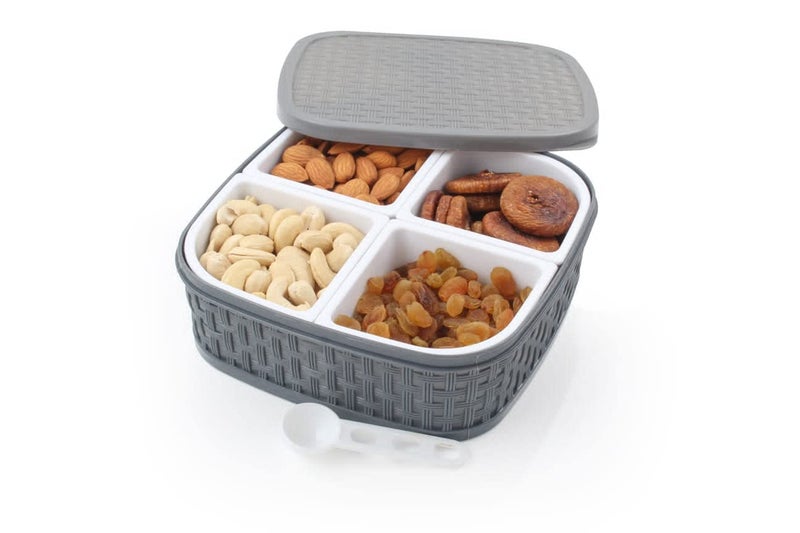 PK shopper Plastic Dry Fruit Box Dry Fruits Container With Lid Serving Box Multipurpose Storage Container For Dessert Candy Mouthwash Pickle Storage Box For Kitchen - Image 4