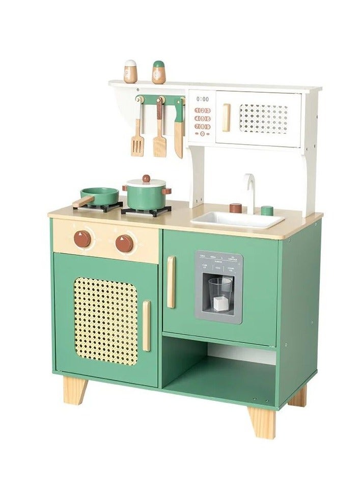 Pikkaboo Woody Buddy-Vintage Kitchen-Green - Image 1