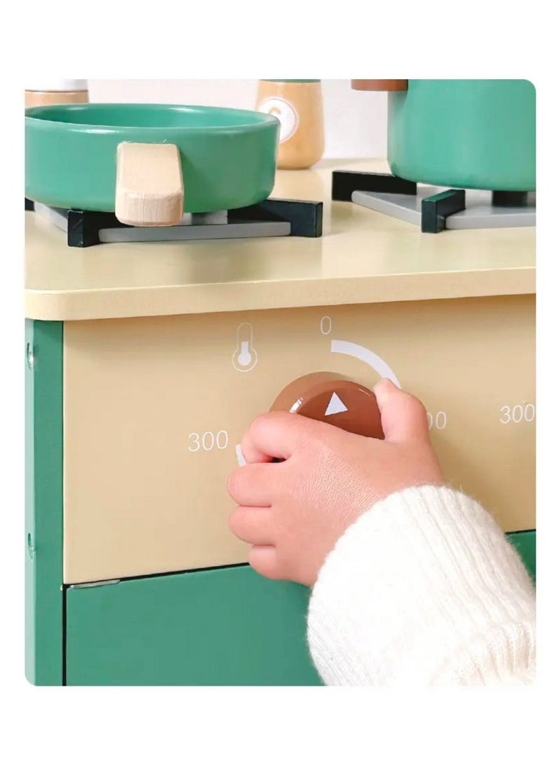 Pikkaboo Woody Buddy-Vintage Kitchen-Green - Image 4