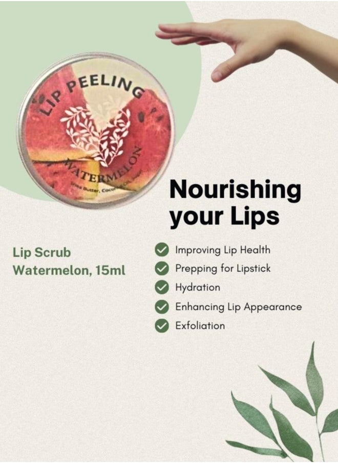 Soap&Friends Refreshing Watermelon Lip Sugar Scrub for Soft, Smooth Lips,15ml  - Image 4