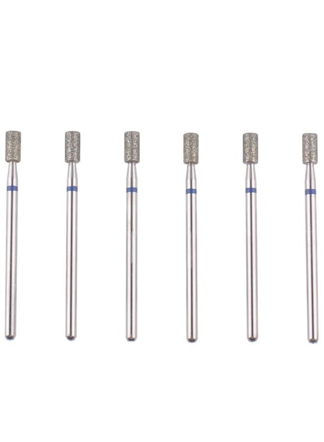 MZCMSL 6pcs Barrel Cuticle Drill Bits, Pro Diamond Bits for Manicure, 3/32 Shank efile Bit (Medium) - Image 1