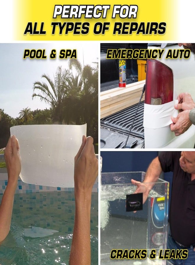 Flex Tape, MAX, Original Thick Flexible Rubberized Waterproof Tape - Seal and Patch Leaks, Works Underwater, Indoor Outdoor - Home RV Roof and Pool Repairs, Black, 4 in x 25 ft, Pack of 1 - Image 5