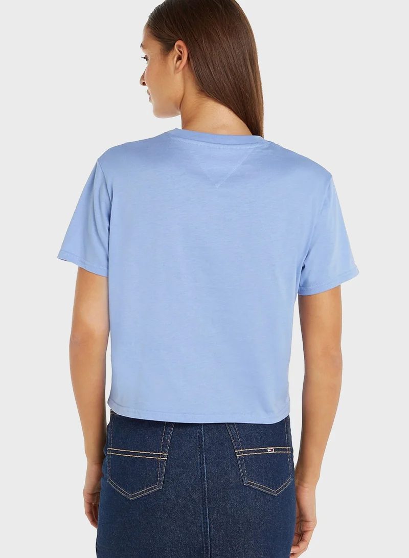 TOMMY JEANS Crew Neck Logo T-Shirt