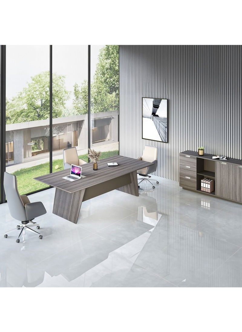 DANUBE HOME Hammel Meeting / Conference Table- Dark Teakwood  - Image 3