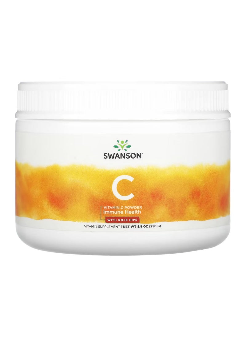 SWANSON Vitamin C Powder, with Rose Hips, 8.8 oz (250 g) 