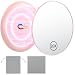 Gospire 20X Magnifying Mirror with Magnetic 35 Inch Round Use for Makeup Application Compact Portable Magnified Cosmetic for Travel Pink - Image 2