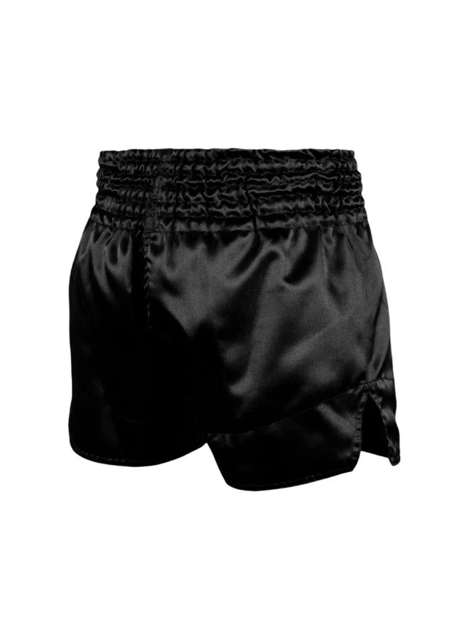 VENUM CLASSIC MUAY THAI SHORTS BLACK/WHITE - Image 2