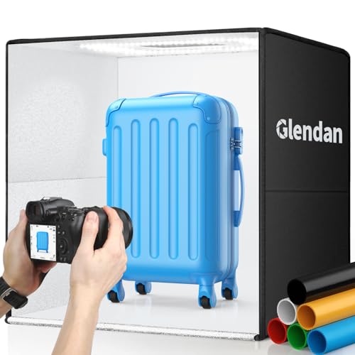 Glendan 24"x24" Light Box Photography, Large Photo Light Box with 288 LED Beads, CRI >95, Professional Portable Photo Booth Shooting Tent Kit with 6 Color Backdrops for Product Photography - Image 1
