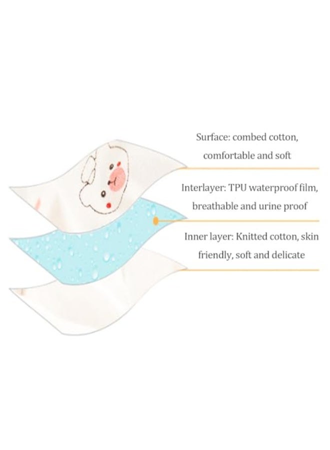 Reusable Cotton Diaper Covers - Water-Resistant, Adjustable Design,Comfortable Breathable Leak-Proof for Newborns to Toddlers (S/M/L Sizes, 0-18M, 5.5-30.8lb) (Pink, Small) - Image 3