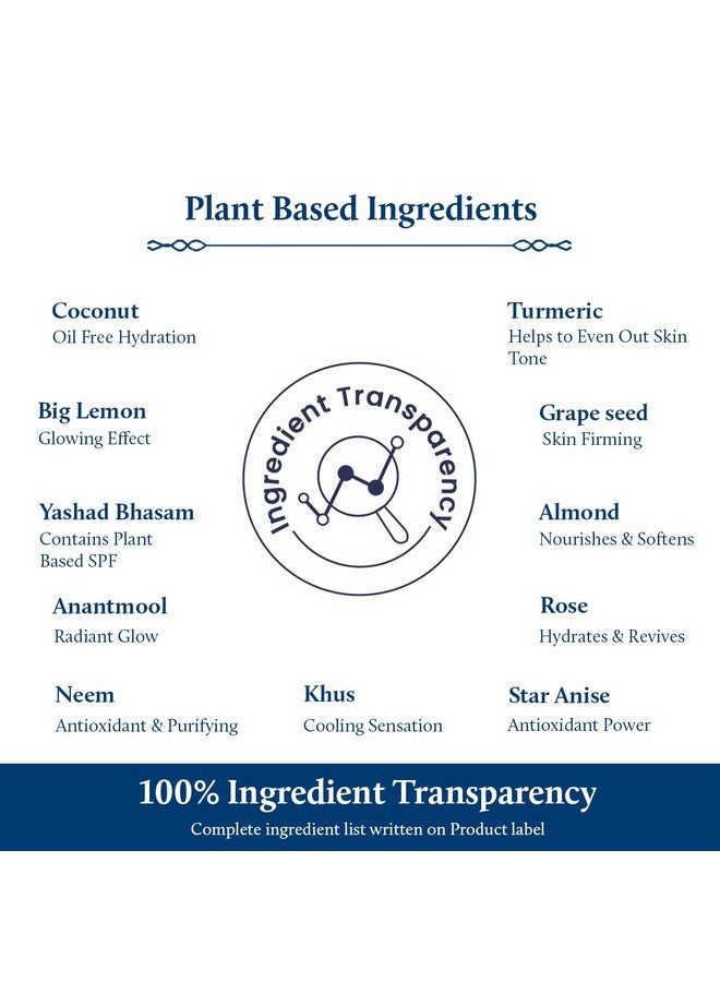 Blue Nectar Coconut Face Cream with SPF 30 Sunscreen for Women | Plant Based Oil Free Moisturizer for Face with Vitamin E | Brightening Sunscreen for Oily, Dry & Sensitive Skin (16 Herbs, 50g) - Image 5