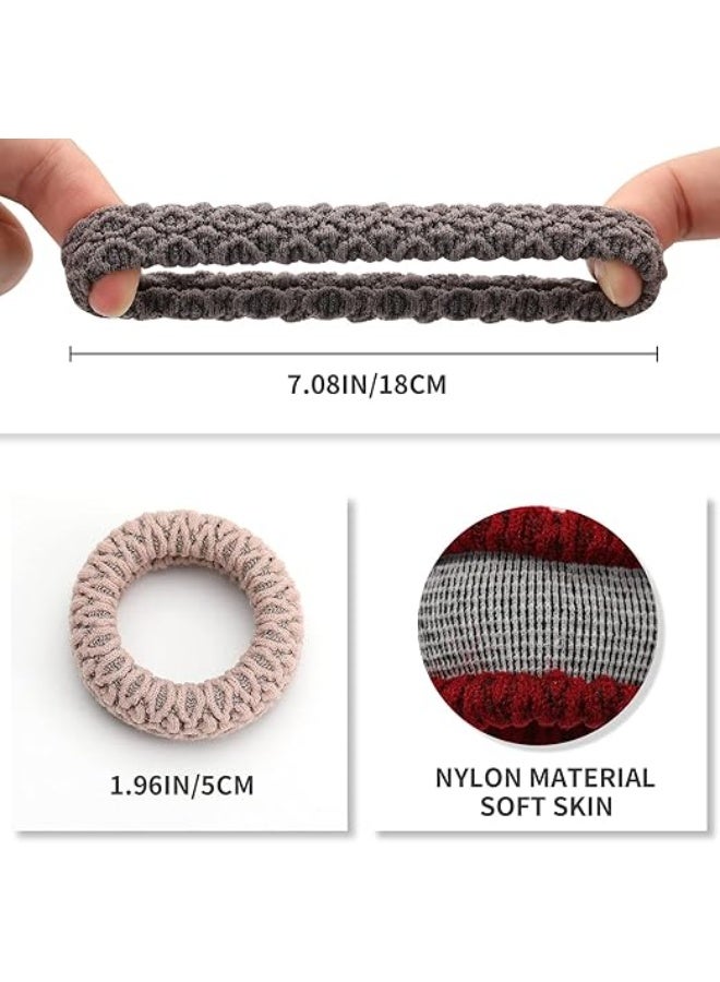 أربطة شعر مطاطية ناعمة  6 قطع للشعر الكثيف أو المجعد، أربطة مطاطية كبيرة للنساء والفتيات - Image 4