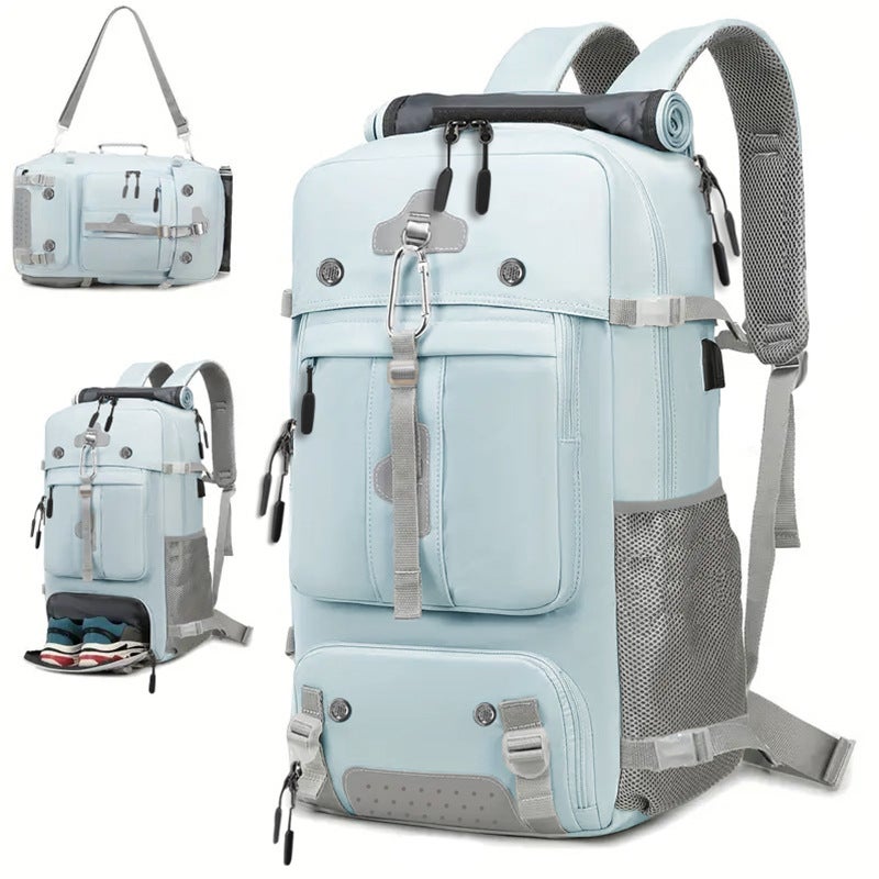 New Large-Capacity Travel Backpack with Dry/Wet Separation, Waterproof and Multi-Functional