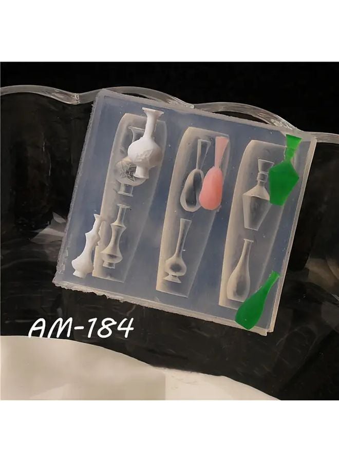 AM184 Classical Vase Silicone Mold For Nail Art Candle Making Dragon Mushroom Flower Design - Image 1