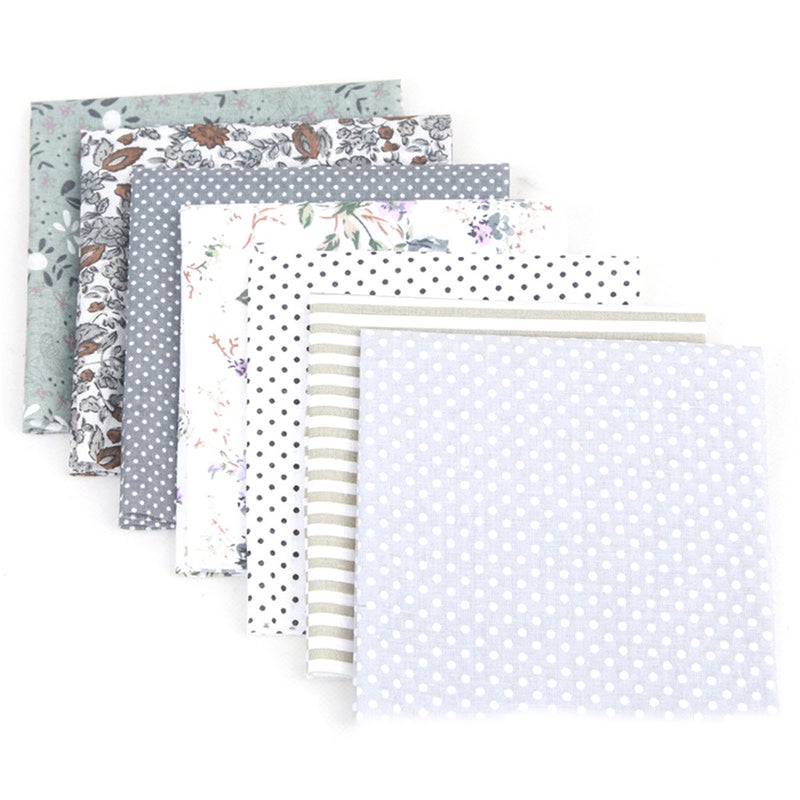 7Pcs/Set DIY Assorted Pattern Floral Printed Patchwork Cotton Fabric Cloth Sewing Quilting Cloth 250x250mm - Image 1