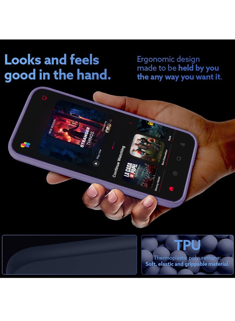 Wtech Hand Grip Foldable Magnetic Kickstand Wrist Strap Finger Grip With Built-In Iron Case Cover For Xiaomi Redmi Note 13 Pro+ / Xiaomi Redmi Note 13 Pro Plus 5G 2023 Lavender - Image 3