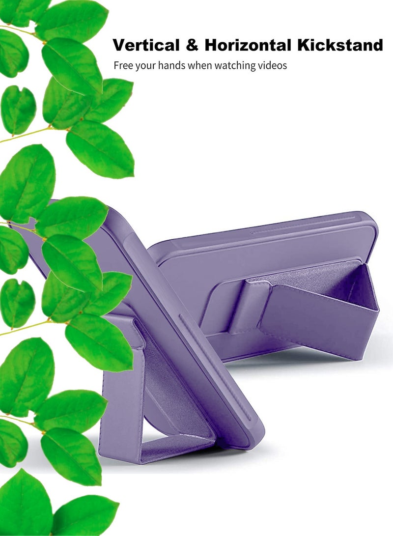 Wtech Hand Grip Foldable Magnetic Kickstand Wrist Strap Finger Grip With Built-In Iron Case Cover For Xiaomi Redmi Note 13 Pro+ / Xiaomi Redmi Note 13 Pro Plus 5G 2023 Lavender - Image 4